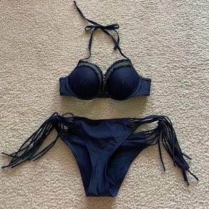 Aerie Women's Size S Blue Bikini Two Piece Swimsuit